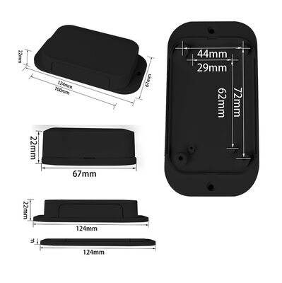 100*67*23mm Small Plastic Case For DIY IoT Communication Network Housing With Mounting Ears
