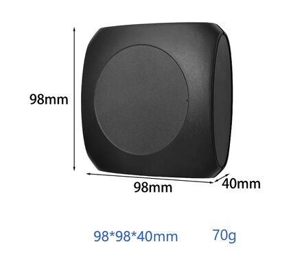 98*98*40mm Casella di rete di comunicazione IoT nera con superficie a trama
